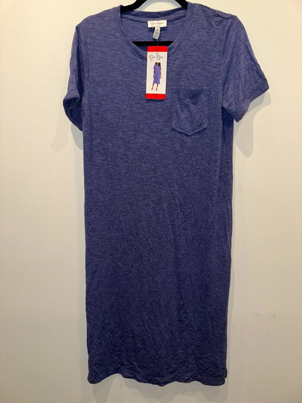 Jessica Simpson Purple Heathered T-Shirt Dress